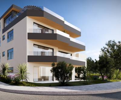 Novostavba PAG/MANDRE-Prodej nových apartmánů 250m od moře s parkingem a lodziou, Mandre
