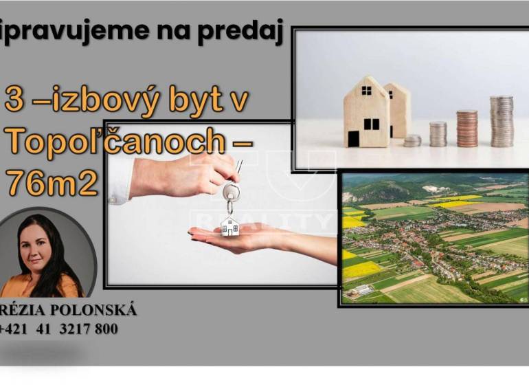 Topoľčany Byt 4+1 prodej reality Topoľčany