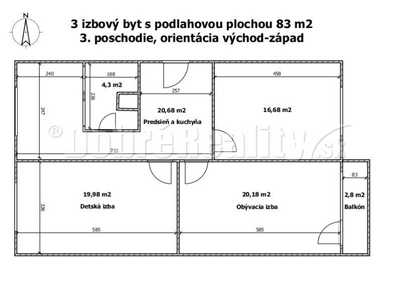 Brezno Byt 3+1 prodej reality Brezno