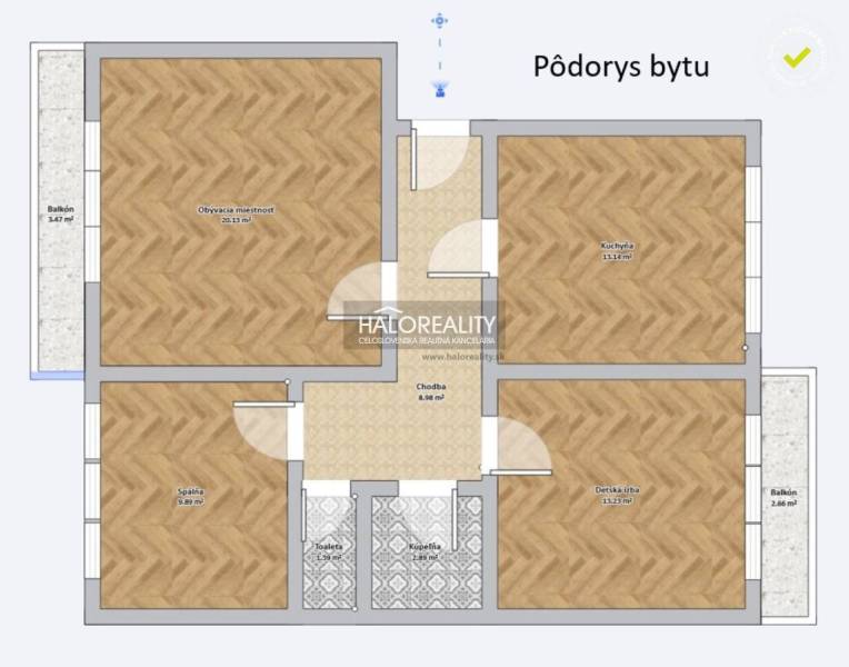 Jastrabá Byt 3+1 prodej reality Žiar nad Hronom